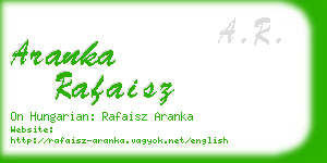 aranka rafaisz business card